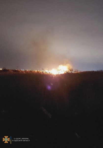 В Одессе горели поля фильтрации