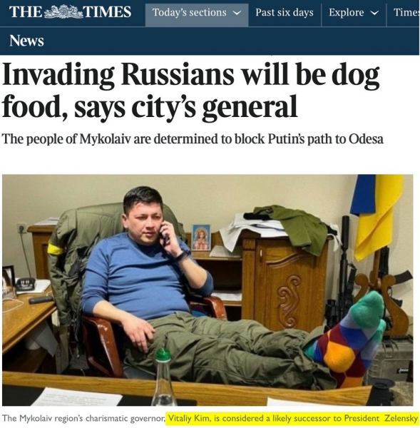 The Times считает главу Николаевской области преемником Зеленского