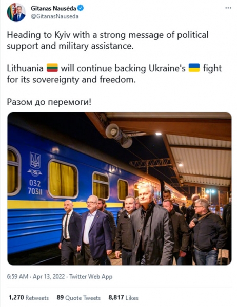 Президенти чотирьох країн ЄС їдуть до Києва «з потужним посланням»