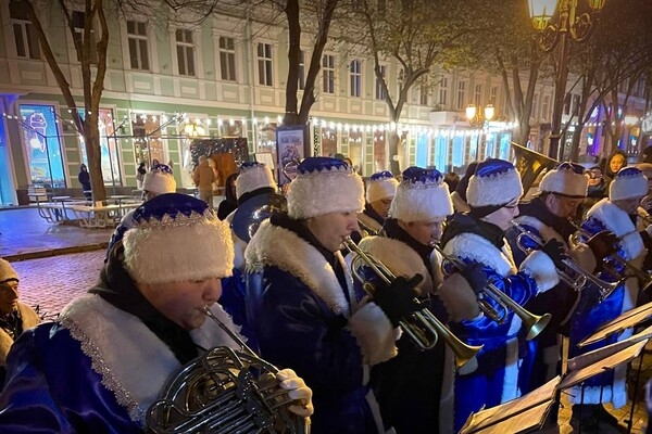В Одессе зажгли главную новогоднюю елку города
