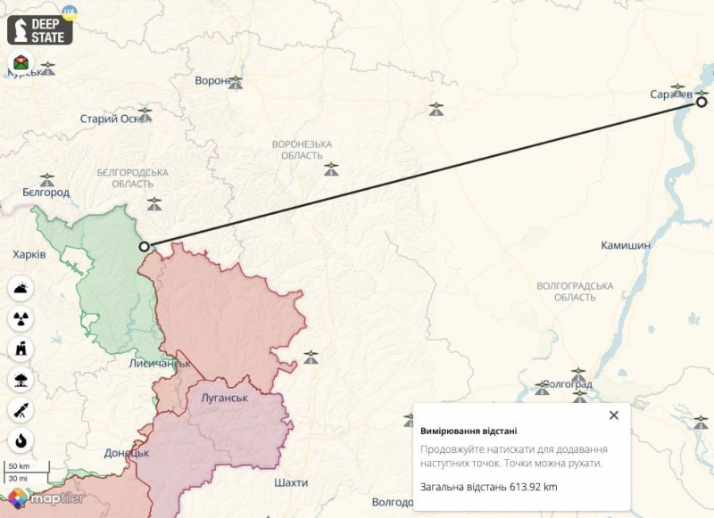 Дрони атакували аеродром у Саратовській області, з якого бомбардувальники злітають для завдання ударів по Україні